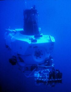 Alvin, an example of an underwater submersible for exploring the deep sea.