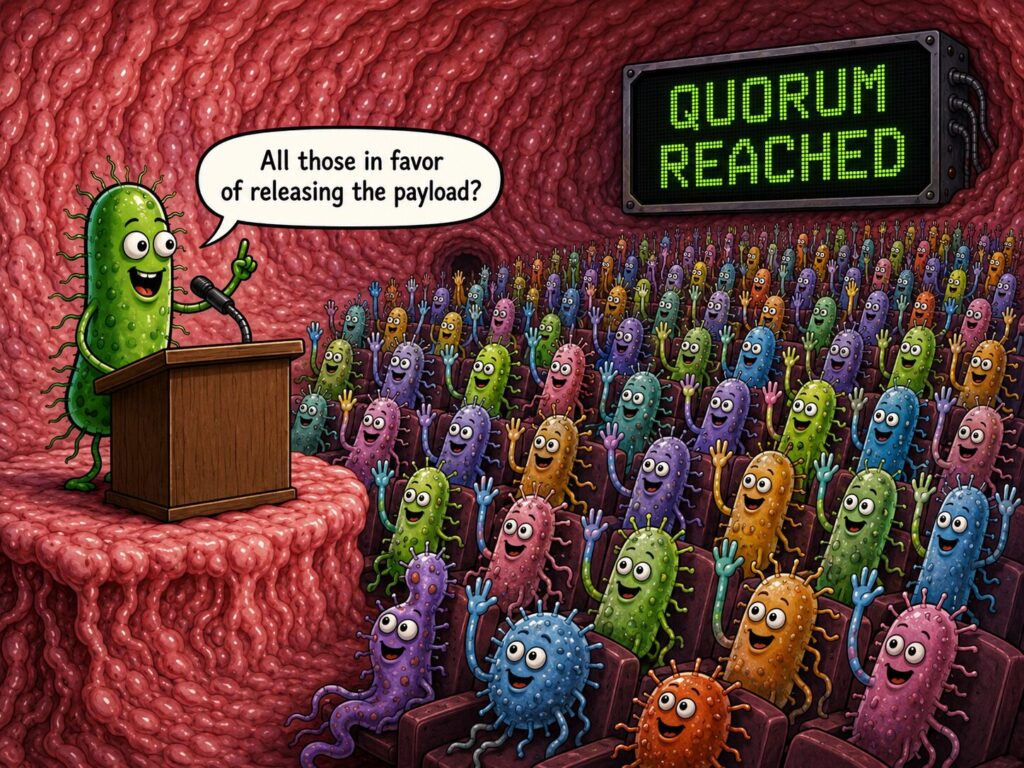 Living therapeutics use quorum sensing to ensure their payload is released precisely